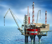 Oil platform offshore